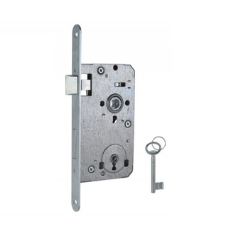 Dveřní zámek Jania 72/55 mm na levý klíč s páčkou Z211