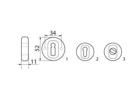 Kulatý znak Gamet PLT-23-N-04 s chromovým klíčem SZ-GA-101