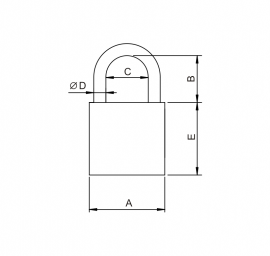 Závěsný zámek se schválením Granit-1 XT KWG1