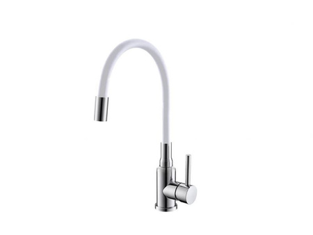 Stojánková dřezová baterie Alveus Flexa bílá/chrom 1147024