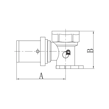 Diamantové nástěnné, lisované koleno 1/2"x20mm FZZ-010.1/2x20.KOL-Ł