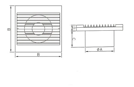 Dodáváno s ventilátorem Styl 100 WP 007-0002