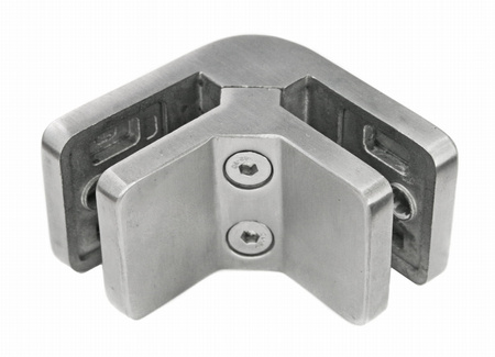 Rohový držák 45x72mm pro sklo 8-12,76mm AISI 304 broušené GC.012.XX.04.S