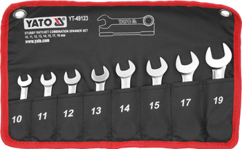 Yato sada 8dílných ráčnových kombinovaných klíčů YT-49123