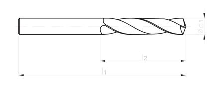 Ventilátorový vrták DIN 338 12,6mm HSSE W2-101811-1260