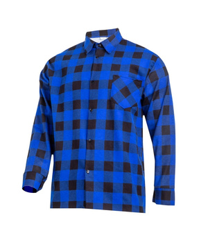 Modrá flanelová košile, velikost XXL