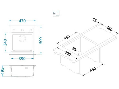 Granitový dřez Alveus Atrox 20 1131990