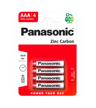 Zinko-uhlíková baterie Panasonic R03/AAA 4 kusy