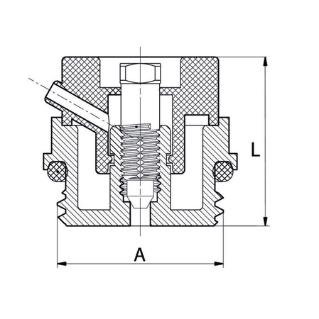 Diamantový odvzdušňovací ventil PN-M-75002-DN15 pro ocelová otopná tělesa ART.555-15.CH.