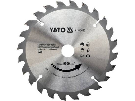 Široký nůž Yato na dřevo 160X24TX20mm YT-60480