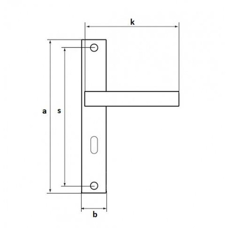 Gamar lakovaná klika dveří s dlouhou deskou 60 pro hnědou vložku 4-3145