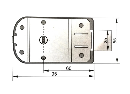 Horní zámek Kowal Minos 60 hnědý/bílý s mosaznou vložkou