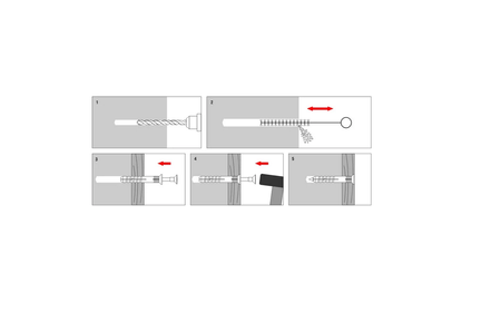 Šroubovací hmoždinka pro rychlou instalaci SM Nylon 10x140mm 50 kusů SM-10140