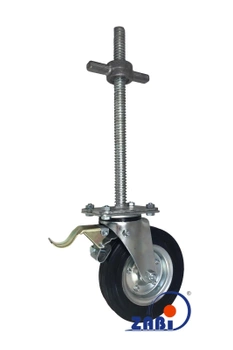 Sada otočných koleček Zabi na lešení s brzdou, gumové kolečko 200 mm Z65NH/26