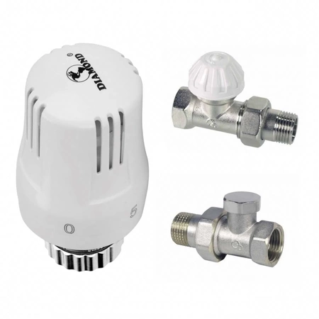 Sada termostatických radiátorů diamantová přímá ART.411.ZEST.TERM.PR