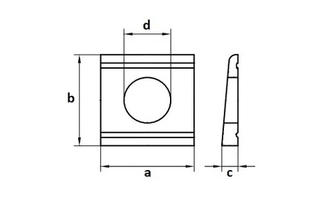 Klínová podložka 21, žárově zinkovaná podle DIN 6918