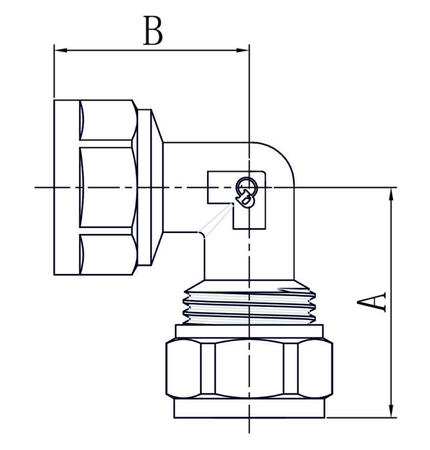 Koleno diamantové PEX-AL-PEX vnitřní závit 20x1/2" FTN-005.1/2x20.KOL-D