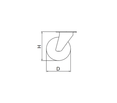 Gumové nábytkové kolečko s otvorem 40 mm 6729