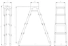 Žebříková stolička Drabex 0,74 m typ 7002