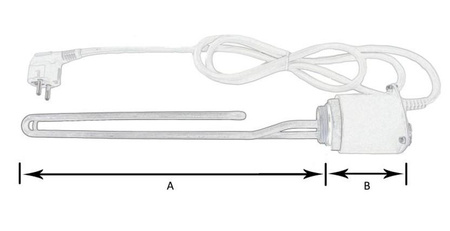 Diamantový elektrický ohřívač 5/4" 2000W s termostatem ART.42.GRZ.32-2KW