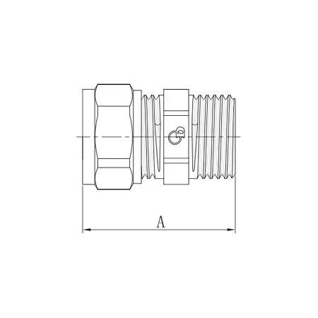 Diamantový pex-al-pex konektor 16x3/4" vnější závit