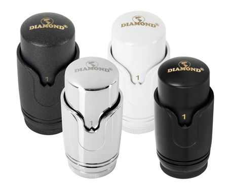 Diamantová termostatická hlavice antracit ART.404