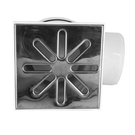 DES Group nastavitelný kanalizační rošt fi110 15x15 boční kovový bílý 01.016.023