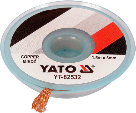 Pájecí páska Yato 3 mm x 1,5 m opletená YT-82532