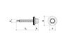Screw-Met samovrtný šroub s EPDM podložkou pro upevnění plechů na dřevěný podklad RAL8017 4,8x55mm 200ks WFD-48055-8017