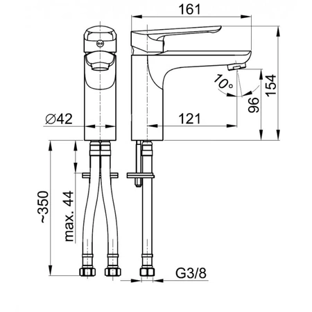 KFA Armatura stojánková umyvadlová baterie Tanzanit 5022-815-00