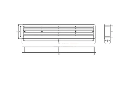 Přídavná dveřní mříž KD 70x450 007-1491