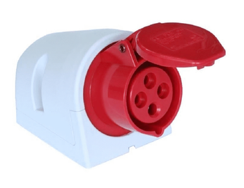 PCE zásuvka pevná 16A 4P 400V červená IP44 114-6