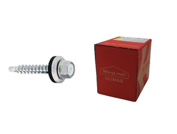 Screw-Met, samořezný šroub s EPDM podložkou pro upevnění plechů na dřevěný podklad, pozinkovaný 4,8x35mm, 250 kusů WFDOC-48035