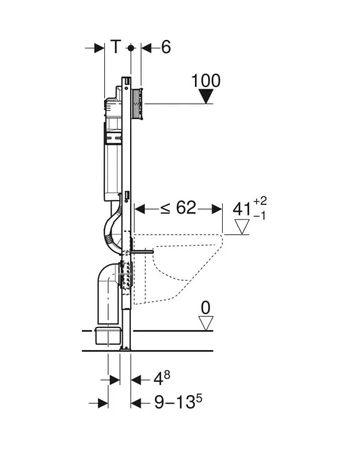 Geberit Duofix instalační sada pro závěsné WC mísy 112 cm se Sigma podomítkovou nádržkou 12 cm 111.320.00.5
