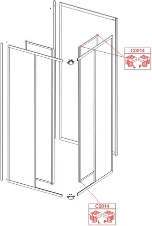 Sanplast sada jezdců pro KNS levá pravá 660-C0014-10-000-00
