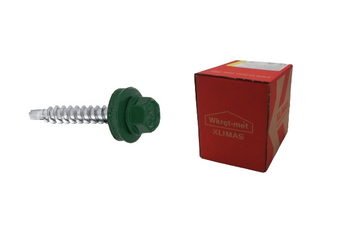 Screw-Met samovrtný šroub s EPDM podložkou pro upevnění plechů na dřevěný podklad RAL6005 4,8x35mm 250ks WFD-48035-6005