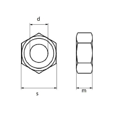 Matice šestihranná, pozinkovaná, třída 10 M08