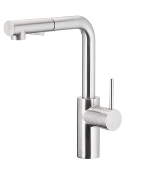 KFA Armatura Duero Basic Inox dřezová baterie s výsuvným výtokem kartáčovaná ocel 6623-110-22