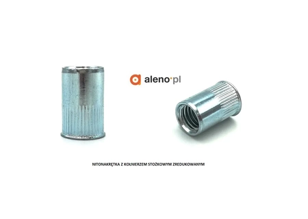 Rýhovaná nýtovací matice s válcovým nákružkem AN 315 M5 se sníženým kónickým nákružkem AN 320 M5