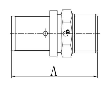 Diamantový konektor ZŁ-CH PEX-AL-PEX 20x3/4" lisovaný vnější závit mosaz FZZ-001.3/4X20.ZŁ-CH