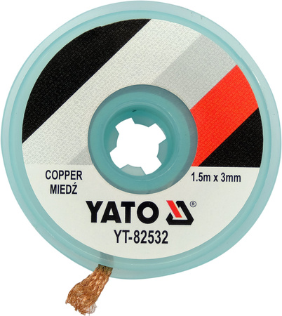 Pájecí páska Yato 3 mm x 1,5 m opletená YT-82532