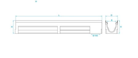 Stora-Drain lineární drenáž z polymerbetonu 1m litinový rošt B125 SE10101334SN