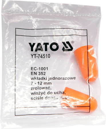 Yato pěnové špunty do uší 200 párů YT-74510
