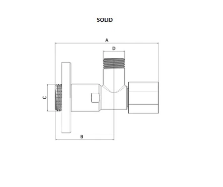 Rohový ventil Duro Solid 1/2"x1/2" D/ZK-SOLID1212