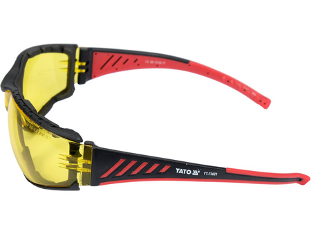 Ochranné brýle Yato Comfort+ žluté s ochranou proti mlžení YT-73621