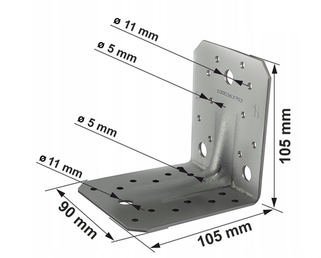 Simpson Strong-Tie vyztužený úhlový konektor 105x105x90x3mm ABR105