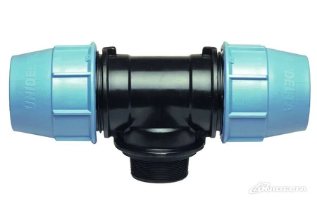 Unidelta redukční T-kus vnější závit 32mmx3/4"x32mm PE 603531