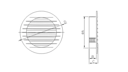 Přídavná větrací mřížka KRO 100 007-0184