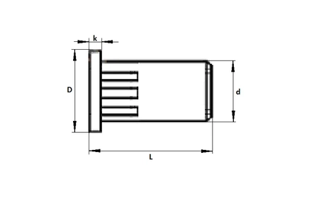 Rýhovaná nýtovací matice s válcovým nákružkem AN 315 M6 se sníženým kónickým nákružkem AN 320 M6