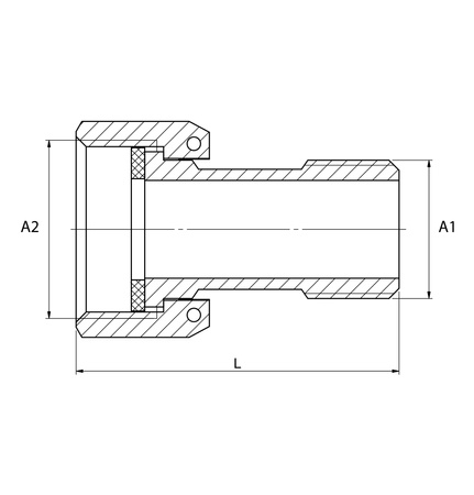Diamantový polopřípoj pro vodoměr 3/4" s těsněním 2 kusy ART.49-20x25